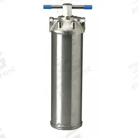 PENTAIR/PENTEK Water Filter Housing: 3/4 in, NPT, 12 7/8 in Overall Ht, 4 1/8 in Overall Dia, Silver (MPN 156017-75). Key specifications — Housing Material: 304 Stainless Steel; Housing Color: Silver; Brand: PENTAIR/PENTEK.