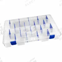 FLAMBEAU Compartment Box: 14 1/8 in x 9 in x 2 in, Clear, Not Electrostatic Discharge Conductive (MPN 5007). Key specifications — ESD Conductive: Not Electrostatic Discharge Conductive; Color: Clear; Compartment WxD: 2 in x 1-7/8 in; Brand: FLAMBEAU; Material: Plastic.