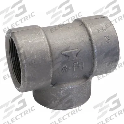 ANVIL Metal Pipe Tee: 2 in x 2 in x 1 in, 2,000 psi @ 150°F, Steel - Threaded High-Pressure Pipe Fittings