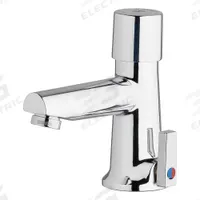 CHICAGO FAUCETS Straight Spout Bathroom Faucet: 3502, Single-Post, Cast Brass, 0.5 gpm Flow Rate (MPN 3502-E2805ABCP). Key specifications — Brand: CHICAGO FAUCETS; Series: 3502; Includes: Mounting Hardware.
