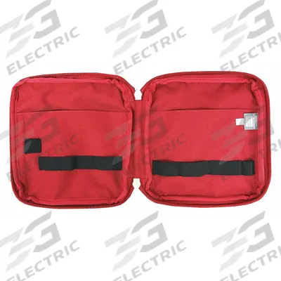 MERET USA Trauma Cube: 8 in L x 9 in W x 1 1/2 in D, Coated TPE, Red, 0-10 in/21-30 in - Medical Briefcase-Style Bags