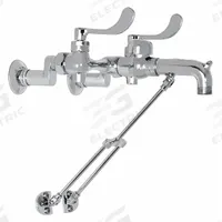 AMERICAN STANDARD Straight Service Sink Faucet: Wall, Centerset, Brass, Chrome, 20 gpm Flow Rate (MPN 8355110.002). Key specifications — Color/Finish: Chrome; Includes: Bucket Hook.