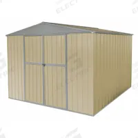 Storage Shed: 12 in W x 9 ft D x 7 in H, 561 cu ft, Beige, 11 1/4 ft L x 8 3/8 ft D x 6 7/8 ft H (MPN 13X112). Key specifications — Brand: APPROVED VENDOR; Product Type: Outdoor Storage Shed; Assembled: Unassembled; Fire Rating: Not Rated; Lockable: Yes; Color: Beige.