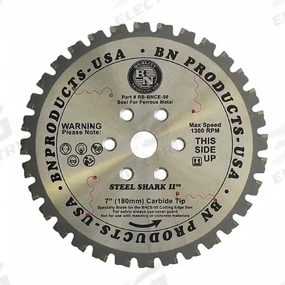BN PRODUCTS USA Circular Saw Blade: 7 in Dia, 32 Teeth, 0.076 in Cutting Wd - BN Products Rebar Cutting Saw Blades