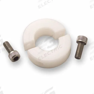 RULAND MANUFACTURING Shaft Collar: 2-Piece, Metric, Round, Clamp-On, 7 mm Bore Dia - Plastic Shaft Collars