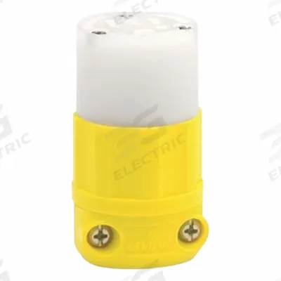LEVITON Straight Blade Connector: 5-15R, 125V AC, 15 A, 2 Pole, 3 Wire - General Purpose Connectors
