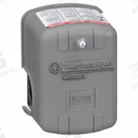 TELEMECANIQUE SENSORS Water Pump Switch: Reverse, 10 psi – 45 psi, 1/4" FNPS, 40 psi / 20 psi ON/OFF (MPN 9013FRG22J23). Key specifications — attr1027655: Diaphragm; attr434202: TELEMECANIQUE SENSORS; attr1027685: 1/4" FNPS; attr1027686: Reverse; attr1027690: None.