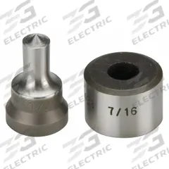 ENERPAC Punch and Die Set: 3/8 in Bolt Size (In.), 0.38 Cold Rolled C-1018, 0.44 in Boilerplate (MPN SPD438)