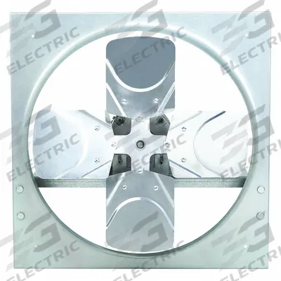 Dayton Exhaust/Supply Fan: 18 in Blade, 1/3 hp, Totally Enclosed, 208-230/460V AC - Direct-Drive Reversible Panel Fans