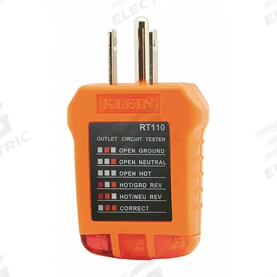 KLEIN TOOLS Receptacle Tester: 5-15P, Light - GFCI Testers