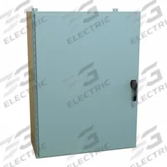 HAMMOND Enclosure: Steel, 48 in x 36 in x 16 in, NEMA 12/13/3R/4, Solid Cover, Hinged (MPN HW483616GYHK). Key specifications — Closure Method: Handle; Brand: HAMMOND; Knockouts: Not Included.