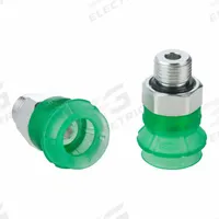 SCHMALZ Vacuum Pad Assembly: 1.5 Folds, G1/8 in, 26.3 mm Pad Dia, Elastodur ED, Green, 24 mm Pad Ht (MPN 10.01.06.03492). Key specifications — attr1019194: 10.01.06.03492; attr1019196: SCHMALZ; attr1019197: 65 A.