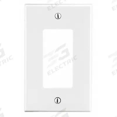 HUBBELL Wall Plate: Decorator-Rocker, 1 Gang, White - General Purpose Wall Plates
