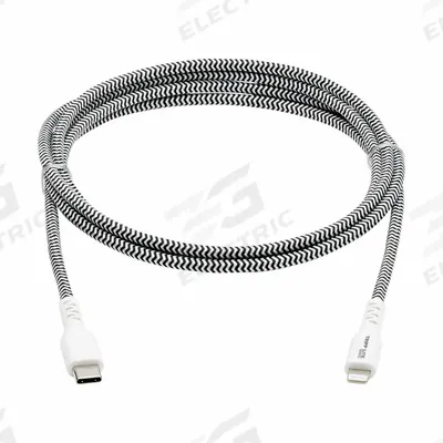 EATON TRIPP LITE Cable: USB C Male End 1, Lightning Male End 2 - Reinforced USB & Lightning Cables