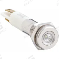 APPROVED VENDOR Flush Panel Light: 5/16 in Panel Mounting Hole Dia, LED, White, Flush Head, H08 (MPN 24M074). Key specifications — Brand: APPROVED VENDOR; Electrical Connection: 0.11 Male Quick Disconnect.