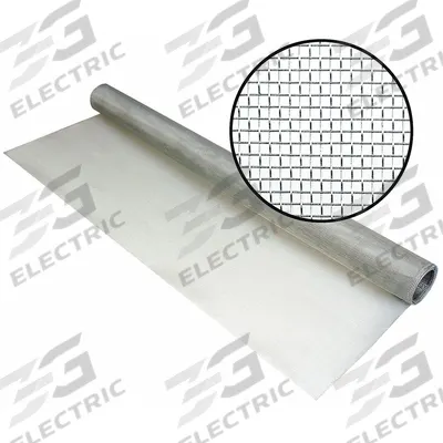 PHIFER Replacement Screen: Aluminum, Silver, 18 x 16 Mesh Size, 6 ft Wd, 50 ft Lg - Aluminum Door and Window Screen