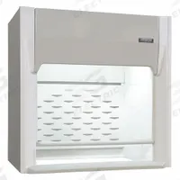 HEMCO Fume Hood: 36 in Overall Wd, Blower Included No (Required), 30 in Overall Dp, By-Pass, White (MPN 35361). Key specifications — Brand: HEMCO; Includes: Vapor Proof LED Light Fixture and Control Switch; Series: UniFlow LE AireStream; Base/Stand Included: No; Work Surface Included: No; Blower Included: No (Required).