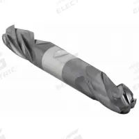 CLEVELAND Ball End Mill: Carbide, TiAlN Coated, Double End, 4 Flute, 1/2" Mill Dia, 1" LOC, 4" OAL (MPN C80316)