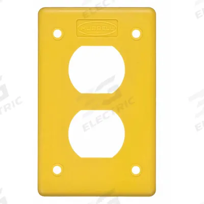 HUBBELL WIRING DEVICE-KELLEMS Duplex Cover Plate: Portable Outlet Box Cover - Portable Power Outlet Box Covers