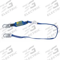 MILLER BY PIP Shock-Absorbing Lanyard: Shock Pack, Arc-Flash Rated, Steel Snap Hook, Steel Snap Hook (MPN 913K-Z7/4FTBK). Key specifications — Brand: MILLER BY PIP; Color: Black; Visual Load Indicator: Yes; Shock-Absorbing Lanyard Material: Kevlar.