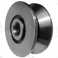 SMITH BEARING Track Roller: 60 mm Roller Dia, V-Groove, Alloy Steel, -40°F to 250°F, 22 mm Roller Wd (MPN MVYR-40). Key specifications — Brand: SMITH BEARING.