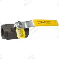 APOLLO Manual Two-Way Ball Valve: 1 1/4 in, Carbon Steel, Straight, FNPT x FNPT, Full Port Ball Port (MPN 7210627A). Key specifications — Ball Material: Steel; Brand: APOLLO; Stem Material: A108 Carbon Steel; Handle: Locking Lever.