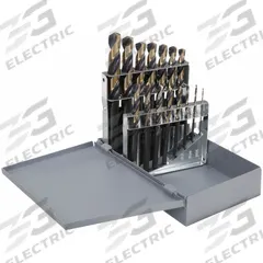 CLE-LINE Mechanics Length Drill Bit Set: 15 Pc, 1/16" to 1/2", 135° Split Point, Black Oxide HSS (MPN C21160). Key specifications — attr1238911: Metal Index.