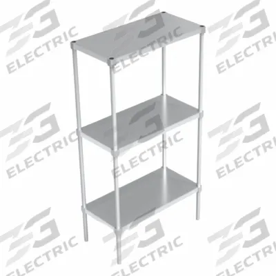 NEW AGE INDUSTRIAL Standard Shelving: 54 1/4 in x 18 in x 36 in, Solid Shelf - Aluminum Open Metal Shelving