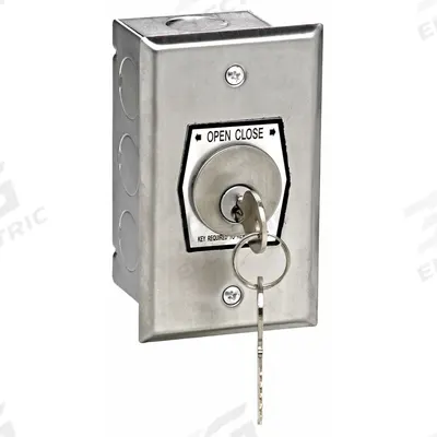 AMERICAN GARAGE DOOR SUPPLY Keyswitch: Open-Close, Momentary Contacts, Outdoor - Keyed Garage Door Opener Stations