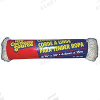 APPROVED VENDOR General Purpose Utility Rope: Double Braid, 3/16 in Dia, 55 lb Working Load Limit (MPN 25S-WA). Key specifications — Brand: APPROVED VENDOR; Rope Type: Static.
