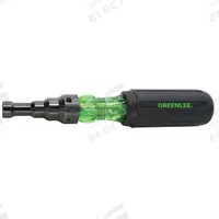 GREENLEE Conduit Fitting Screwdriver: Steel, 1 in Max Pipe Size, 1/2 in Min Pipe Size, Cushion Grip (MPN 9753-11C). Key specifications — attr380210: Steel; attr380209: GREENLEE.
