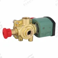 REDHAT Solenoid Valve: 4-Way, 3/8 in Pipe Size, 120V AC, Watertight/Without Junction Box, Brass Body (MPN 8342G003MS120/60DA). Key specifications — Pipe Size: 3/8 in; Voltage: 120V AC; Brand: REDHAT; Coil Enclosure: Watertight.