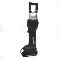 GREENLEE Cordless Crimping Tool: 18 V, Die Head, 300 kcmil Max Copper, Latching Head, 4 ton Force (MPN EK410LX11). Key specifications — attr532196: Yes; attr557685: 8 AWG; attr557684: 1/0; attr557683: 300 kcmil; attr557682: 2/0 AWG; attr532165: Makita 18V LXT; attr532179: Charger; attr532210: Gator.