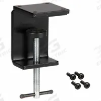 WALDMANN Table Clamp: 2.75 in Clamping Capacity, Black, Table Clamp, Steel (MPN 190007019-00014904). Key specifications — Arm Material: Steel; Brand: WALDMANN; Compatible with Brand: Rocia.focus; Product Type: Table Clamp.