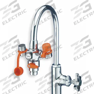 GUARDIAN EQUIPMENT Plumbed Eyewash: Eyes Coverage, Silver, Faucet Mount - Supplemental Faucet-Mount Eyewash Stations
