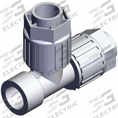 SMC High Purity Fitting: 3/4 in OD x 3/4 in OD x 1/2 in Pipe Size - PFA Compression Tube Fittings