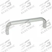 JW WINCO Pull Handle: Threaded Holes, Aluminum, Silver, 15.75 in Mounting Hole Center to Center (MPN 668-30-412-A-BL). Key specifications — Screw Size: M5; Brand: JW WINCO; Color: Silver.