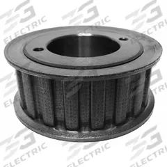 APPROVED VENDOR Timing Belt Pulley: Trapezoidal, Bushed, For H Timing Belt Section, For 1 in Belt Wd (MPN 24HP100). Key specifications — Brand: APPROVED VENDOR; Tooth Profile: Trapezoidal; Finish: Black Oxide; For Bushing Type: Split Taper.