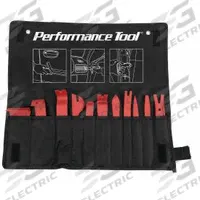 PERFORMANCE TOOL Trim Tool Set: Trim Tool Set, 2 19/32 in Lg, 9 1/2 in Wd, 9 3/32 in Ht, Red, Nylon (MPN W80643). Key specifications — Tool Type: Trim Tool Set; Color: Red; Brand: PERFORMANCE TOOL; Material: Nylon.