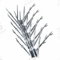 BIRD-X Bird Repellent Spikes: Narrow, Plastic Base, Clear, 100 ft Overall Lg, Plastic Spikes (MPN SP-100-N). Key specifications — Brand: BIRD-X; Spike Material: Plastic; Targeted Birds: Blackbirds; Base Material: Plastic; Ledge Width: Narrow.