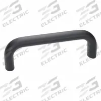 JW WINCO Pull Handle: Threaded Holes, Aluminum, Black, 4.41 in Mounting Hole Center to Center (MPN 565-20-M6-112-SW). Key specifications — Screw Size: M6; Brand: JW WINCO; Color: Black.