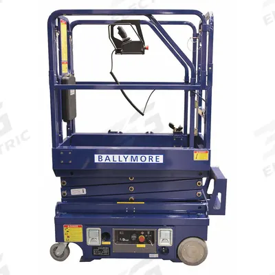 BALLYMORE Mobile Personnel Lift: Battery, Drivable, 10 ft Elevated Platform Ht - Drivable Scissor Lifts