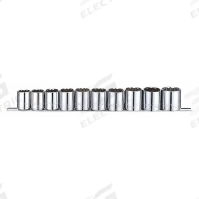 WESTWARD Socket Set: 1/2 in Drive, 10 Piece, 12-Point, Metric - SAE & Metric Socket Sets