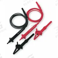 MEGGER Test Lead Set: CAT IV 600V, 3.9 ft Test Lead Lg, Black/Red, 1002-015. Key specifications — CAT Safety Rating: CAT IV 600V; Cable/Lead Color: Red; Compatible with Manufacturer Model Number: MIT420/2; Brand: MEGGER.