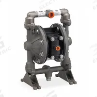 ARO Double Diaphragm Pump: 316 Stainless Steel Body, 1/2 in, NPT Connection, 12.4 gpm, PTFE Valve (MPN PD05R-ASS-STT-B). Key specifications — Brand: ARO; Seat Material: 316 SS; Check Valve Material: PTFE.