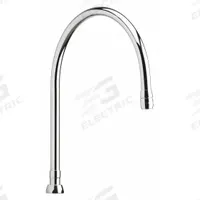 CHICAGO FAUCETS Spout: Spout, Gooseneck, Swivel Spout, Brass, Polished Chrome, 2.2 gpm Flow Rate (MPN GN12AE3SWGJKABCP). Key specifications — Includes: Mounting Hardware; Product Type: Spout; Spout Style: Swivel; Body Material: Brass; Color/Finish: Polished Chrome; Brand: CHICAGO FAUCETS.