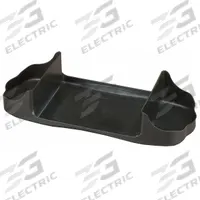 SAN JAMAR Napkin Dispenser Caddy: 1 Compartments, 6 1/8 in Overall Lg, 14 1/4 in Overall Wd, Black (MPN H400CTBK)