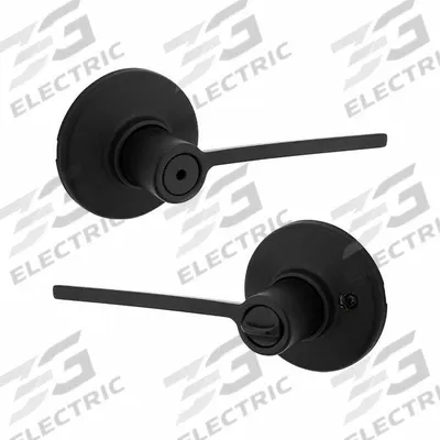 KWIKSET Door Lever Lockset: Privacy Lever Locksets, Black