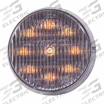 MAXXIMA Clearance Marker Light: Clearance Light, LED, Round, Surface Mount, Amber/Clear - Clearance Lights