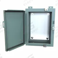HAMMOND Electrical Enclosure: Steel, 16 in x 12 in x 6 in, NEMA 12/13/3R/4, w/Panel, Solid Cover (MPN 1418N4B6). Key specifications — Closure Method: Clamps; Brand: HAMMOND; Knockouts: Not Included.